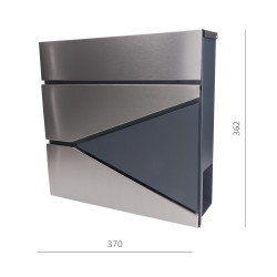 Poštová schránka, A4, AISI410/pozink, RAL7016 Poštová schránka, A4, AISI410/pozink, RAL7016